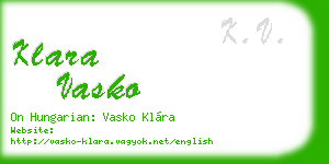 klara vasko business card